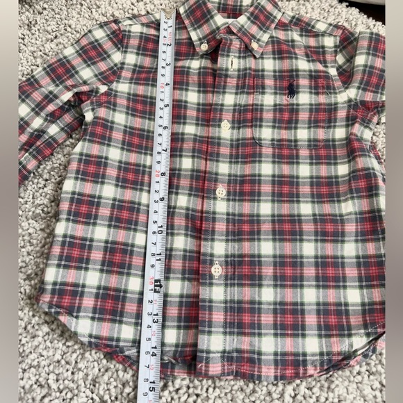 Polo Ralph Lauren Baby Infant Plaid Button Down Shirt 100% cotton, Size 24M EUC - Picture 10 of 12